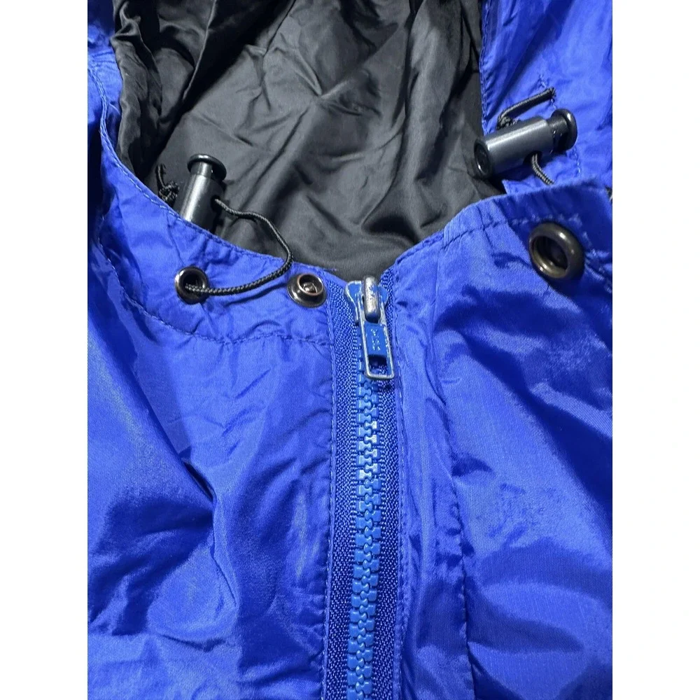 VTG North Face Mens Blue Black Full Zip Windbreaker Jacket Size Large‎
